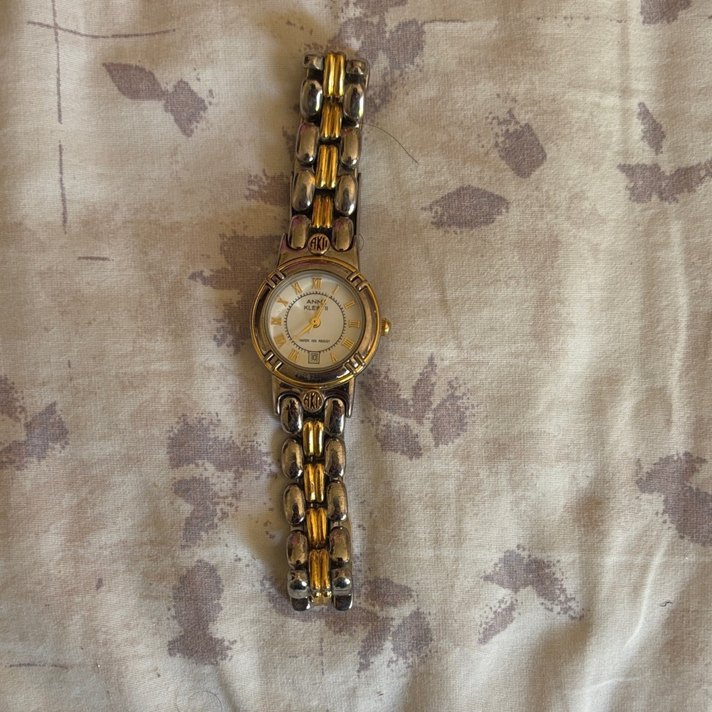 Anne Klein Two-Tone Gold and Silver Women's Watch